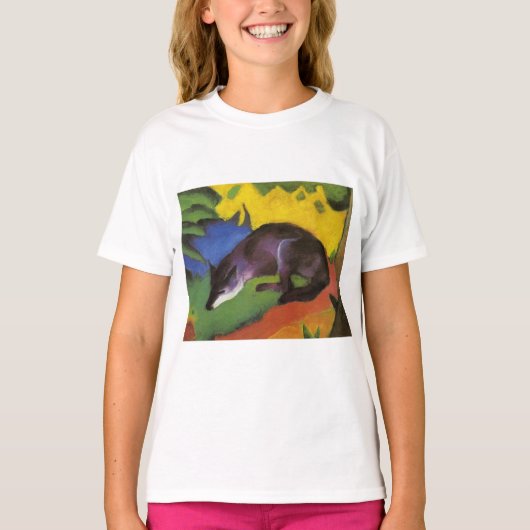 ブルーキツネ(by Franz Marc) Tシャツ (正面)