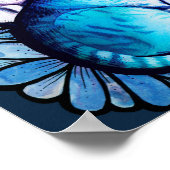 ブルーキティキャットハローミュシャスタイルフローラ ポスター (角)