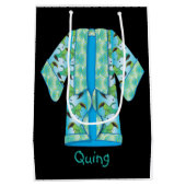 ブルーキモノ抱き枕 ミディアムペーパーバッグ (裏面)