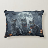 ブルーキャッツロシアのハロウィン不気味 アクセントクッション (正面)