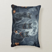 ブルーキャッツロシアのハロウィン不気味 アクセントクッション (裏面(縦))