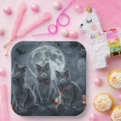 ブルーキャッツロシアのハロウィン不気味 ペーパープレート (パーティー)