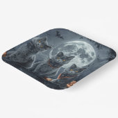 ブルーキャッツロシアのハロウィン不気味 ペーパープレート (傾斜あり)