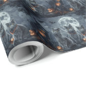 ブルーキャッツロシアのハロウィン不気味 ラッピングペーパー (ロールコーナー)