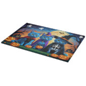 ブルーキャッツロシアのパンプキンハロウィンおもしろい カッティングボード (角)