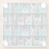 ブルーキャッツ ガラスコースター (裏面)