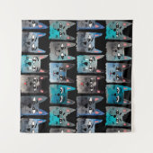 ブルーキャッツ タペストリー (正面(横))