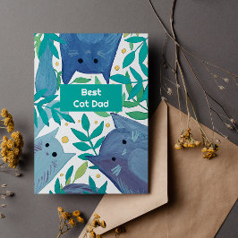 ブルーキャッツ&ブランチ ベストキャットダッド ホリデーカード