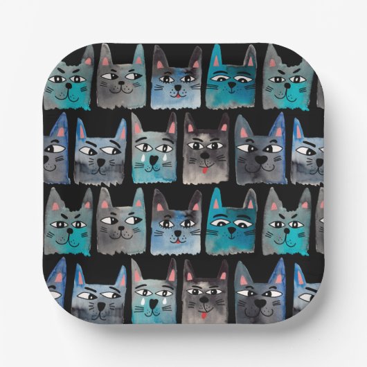 ブルーキャッツ ペーパープレート (正面)