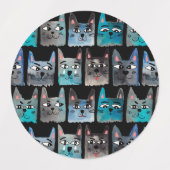 ブルーキャッツ ラベル (デザイン1)