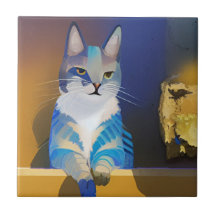 ブルーキャットゴールデンサンシャインイラストレーション