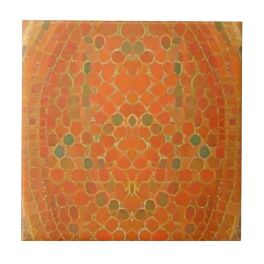 ブルーキャットモロッコモザイク抽象芸術アートゴールデンサン タイル (正面)