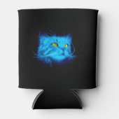 ブルーキャット顔 缶クーラー (正面)