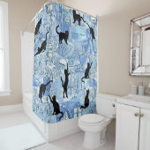 ブルーキャッフランスのトパリカフェシャワーカーテン シャワーカーテン (インサイチュ)