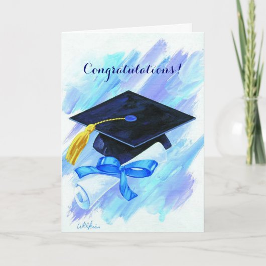 ブルーキャップ卒業カスタマイズ可能カード カード (正面)