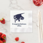 ブルーキャップ卒業祝い 縁ありカクテルナプキン (インサイチュ)