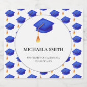 ブルーキャップ王室のの卒業 スパークリングワインラベル (シングルラベル)