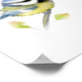 ブルーキャップ 鳥 ポスタープリント ポスター (角)