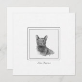 ブルーキャッロシアのチモダンフラットノートカード ノートカード (正面/裏面)