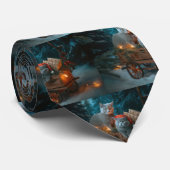 ブルーキャッロシアのトスノースイクリスマスデコール ネクタイ (ロール)