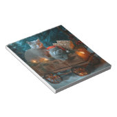 ブルーキャッロシアのトスノースイクリスマスデコール ノートパッド (アングル)