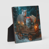 ブルーキャッロシアのトスノースイクリスマスデコール フォトプラーク (正面)