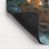 ブルーキャッロシアのトスノースイクリスマスデコール マウスパッド (コーナー)