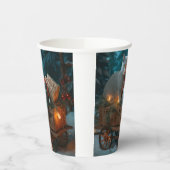 ブルーキャッロシアのトスノースイクリスマスデコール 紙コップ (左)