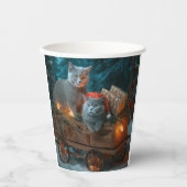 ブルーキャッロシアのトスノースイクリスマスデコール 紙コップ (正面)