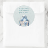 ブルーキャノピー男の赤ちゃんベッド ラウンドシール (バッグ)