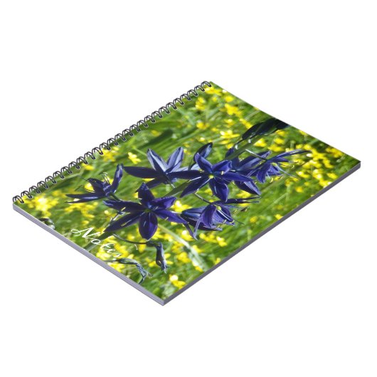 ブルーキャマとイエローワイルドフラワーのフローラ ノートブック (左側)