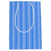 ブルーキャンディストライプー ミディアムペーパーバッグ (正面)