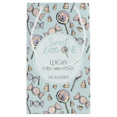 ブルーキャンディテーマ1st Birthday スモールペーパーバッグ (裏面)