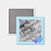 ブルーキャンディハート磁石 マグネット (正面/裏面)