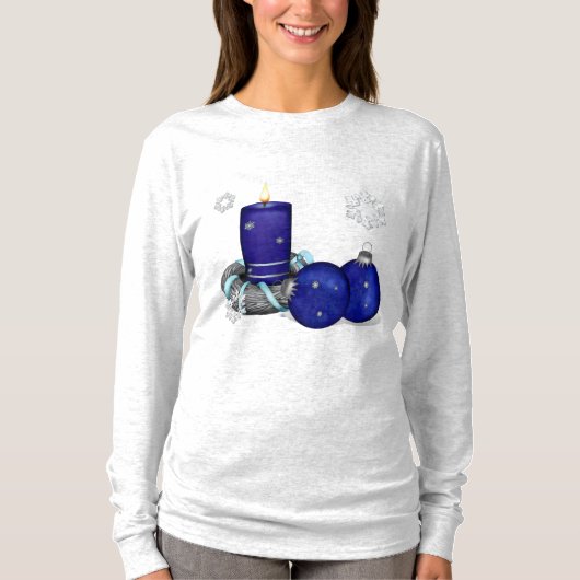 ブルーキャンドルクリスマス Tシャツ (正面)