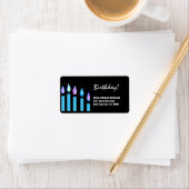 ブルーキャンドル誕生日 ラベル (インサイチュ)