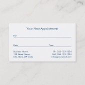 ブルーキャンバスゴールデンフレーム、ハンズマッサージセラピー 予約カード (裏面)