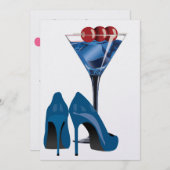 ブルーキュラカオカクテル招待状 招待状 (正面/裏面)