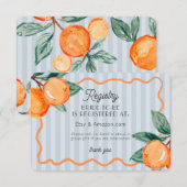 ブルーキューティーパステルシトラス ブライダルレジストリー挿入 エンクロージャーカード (正面/裏面)