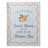 ブルーキューティー メインスクイーズ お気に入りの思い出 花嫁 ノートブック (正面)