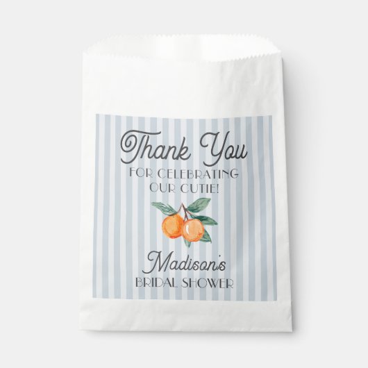 ブルーキューティー メインスクイーズ シトラス ブライダルシャワー フェイバーバッグ (正面)