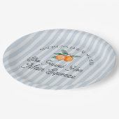 ブルーキューティー メインスクイーズ シトラス ブライダルシャワー ペーパープレート (アングル)