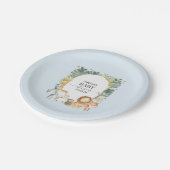 ブルーキュートなサファリボーイのベビーシャワー紙プレート ペーパープレート (アングル)