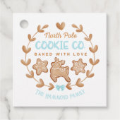 ブルーキュートなジンジャーブレッドクリスマスクッキー交換 フェイバータグ (正面)