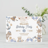 ブルーキュートなセーラー誕生日 招待状 (スタンド正面)