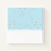 ブルーキュートテディベア1stバースデーゲストブック ノートブック (裏面)