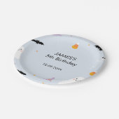 ブルーキュートハロウィーン誕生日 ペーパープレート (アングル)