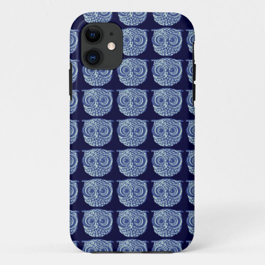 ブルーキュートフクロウ写真 Case-Mate iPhoneケース (裏面)