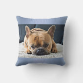 ブルーキュートフランスのブルドッグクッション枕 クッション (裏面)