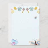 ブルーキュートベビーシャワー招待状 招待状 (裏面)